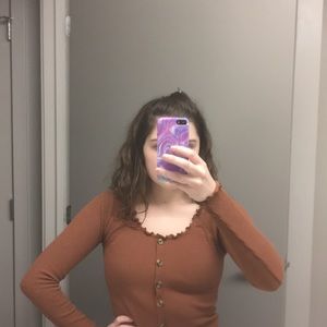 Chestnut brown American Eagle top